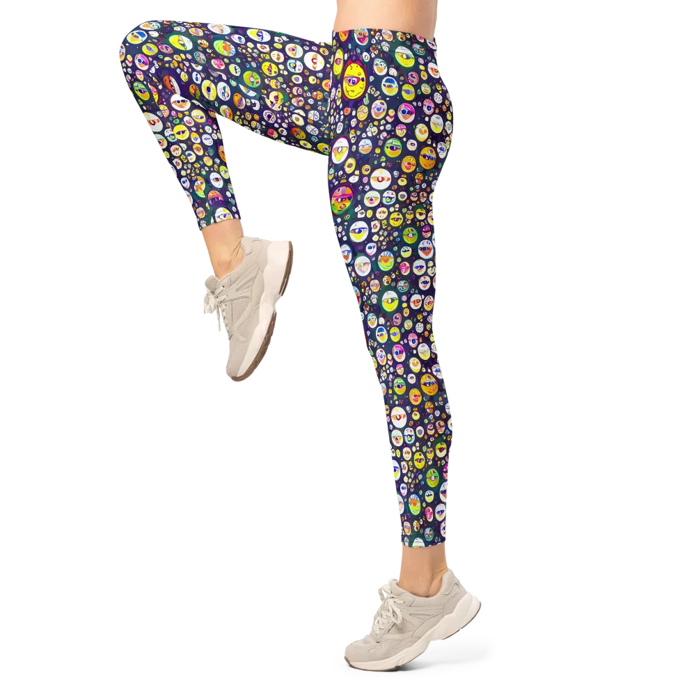 Whimsical Eyescape on Leggings — Left