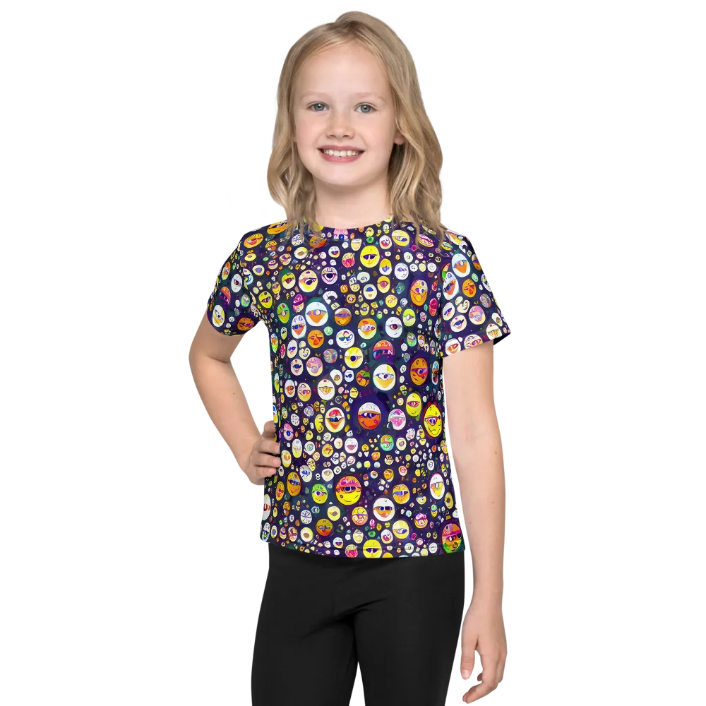 Whimsical Eyescape on Kids Crew Neck T-Shirt — Front