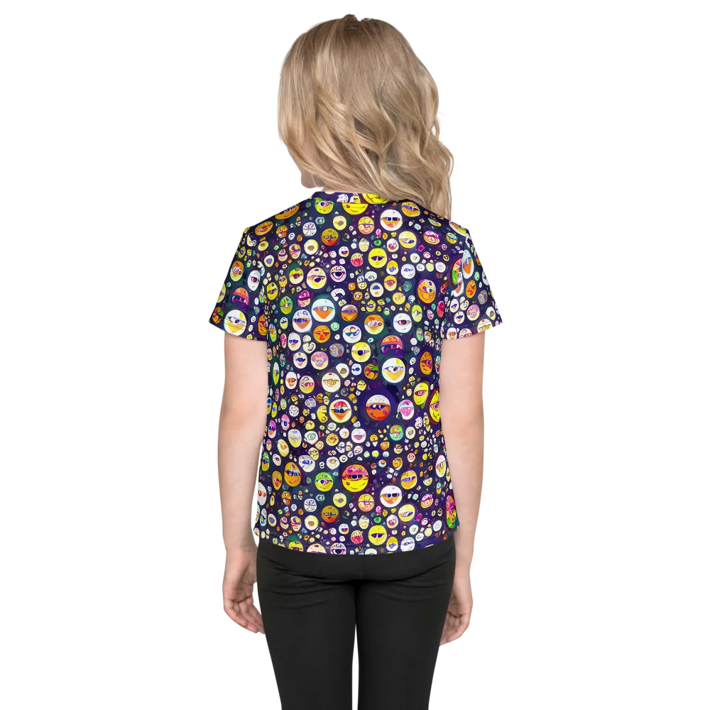 Whimsical Eyescape on Kids Crew Neck T-Shirt — Back