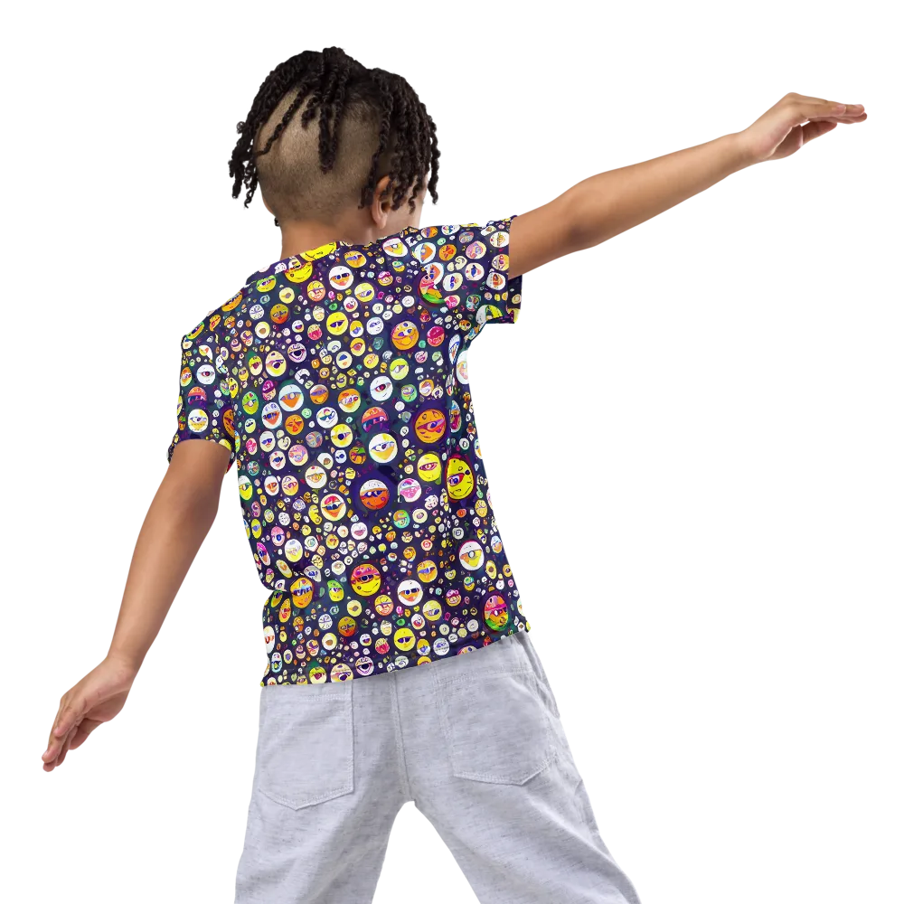 Whimsical Eyescape on Kids Crew Neck T-Shirt — Back