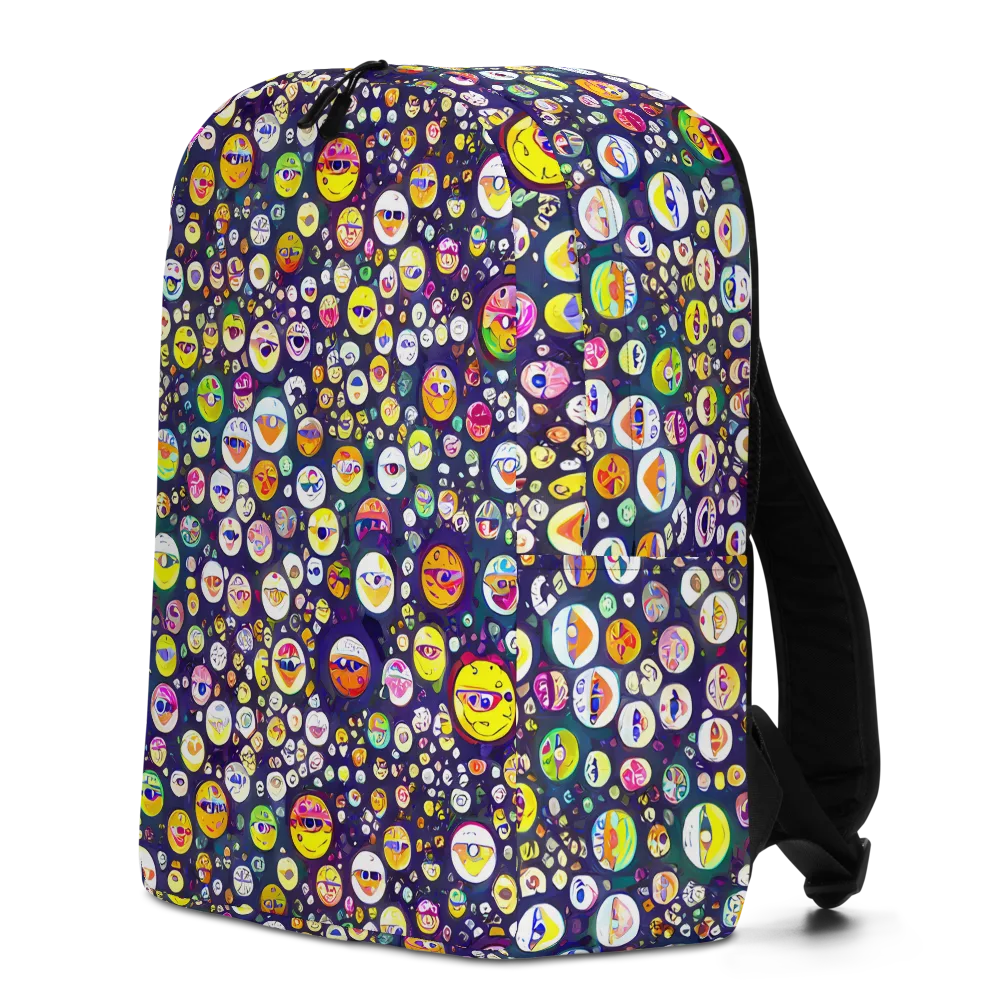 Whimsical Eyescape on Minimalist Backpack — Left