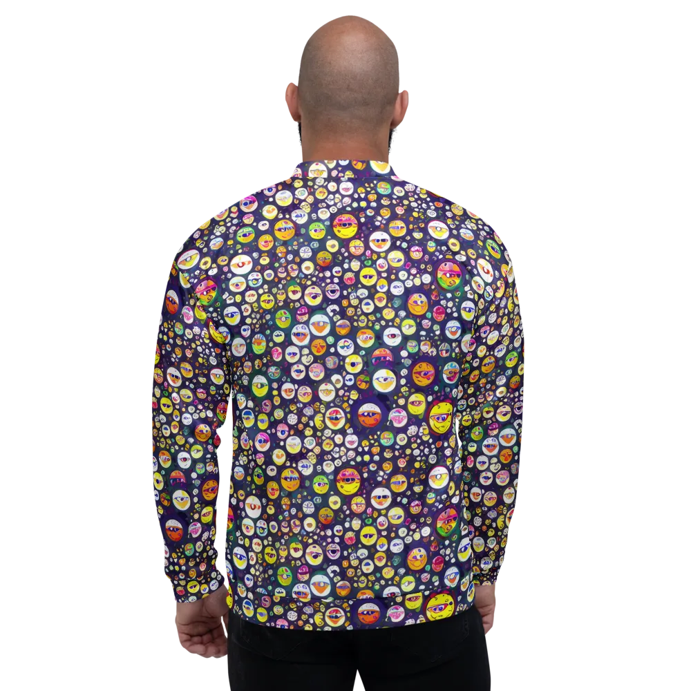 Whimsical Eyescape on Bomber Jacket — Back