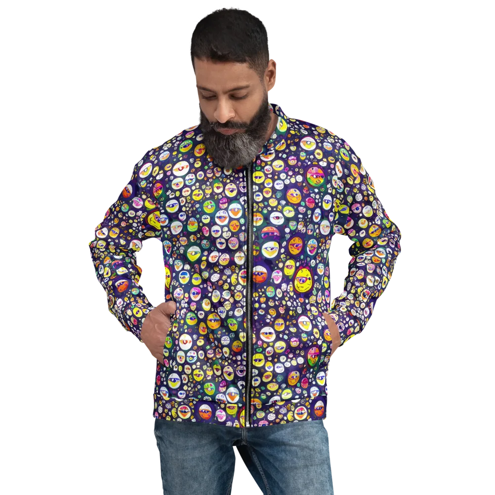 Whimsical Eyescape on Bomber Jacket — Front