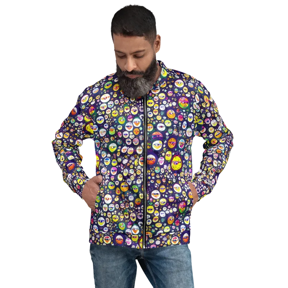 Whimsical Eyescape on Bomber Jacket — Front