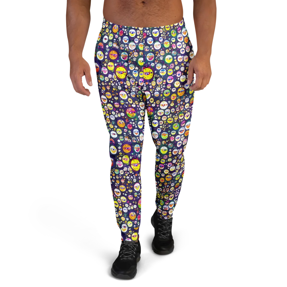Whimsical Eyescape on Men's Joggers — Front