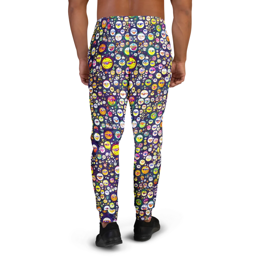 Whimsical Eyescape on Men's Joggers — Back