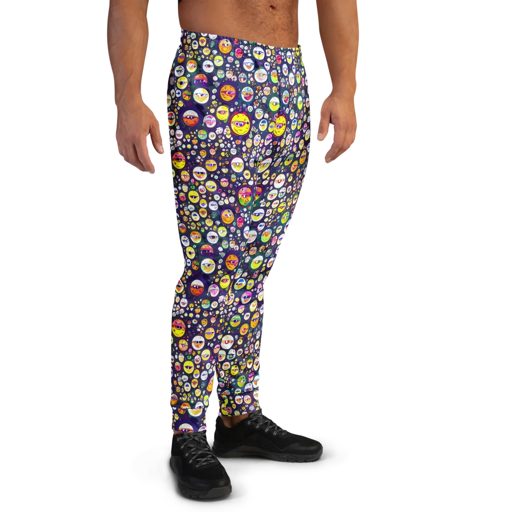 Whimsical Eyescape on Men's Joggers — Right