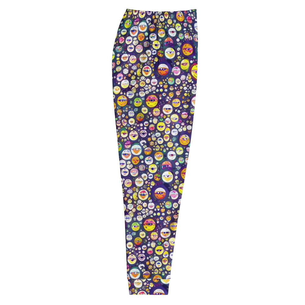 Whimsical Eyescape on Men's Joggers — Right