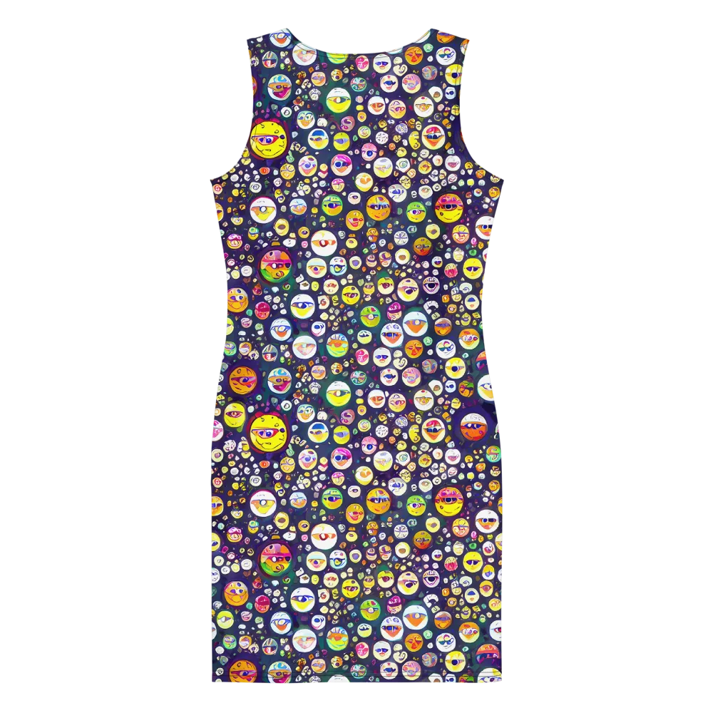 Whimsical Eyescape on Bodycon Dress — Back