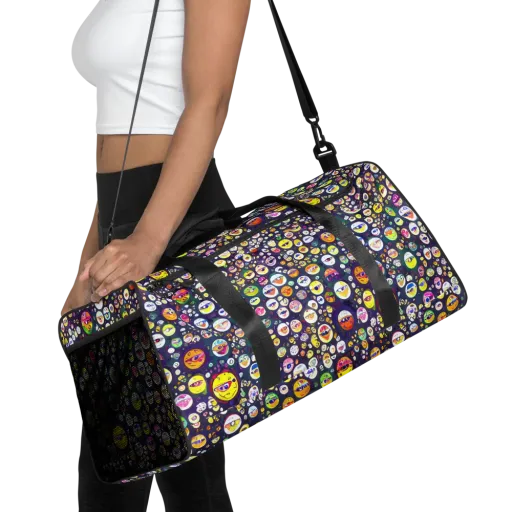 Whimsical Eyescape on a Duffle Bag