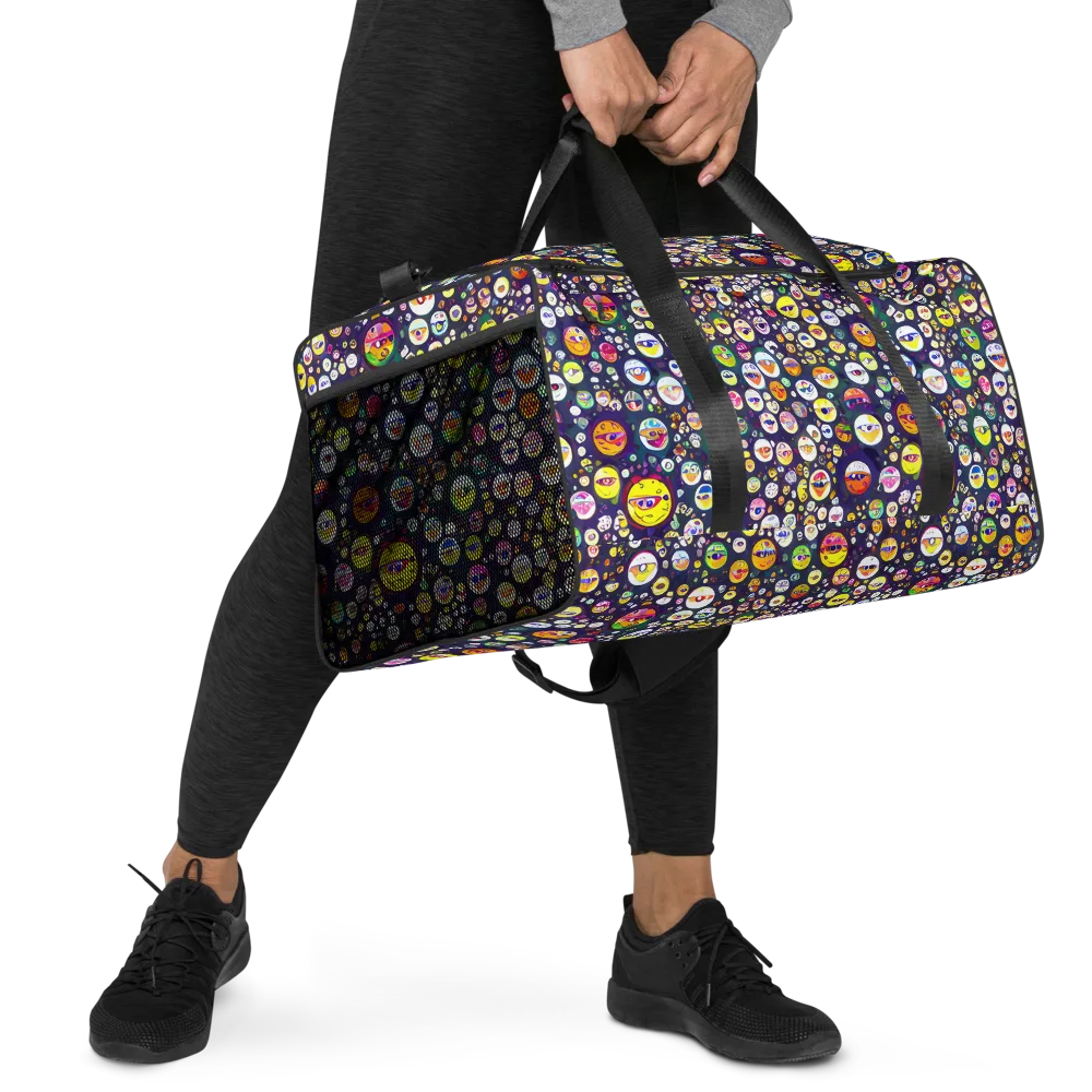 Whimsical Eyescape on Duffle Bag — Right Front