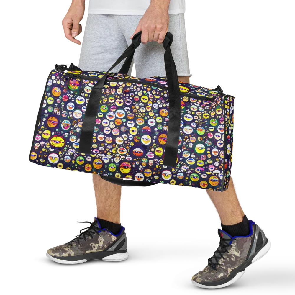Whimsical Eyescape on Duffle Bag — Front