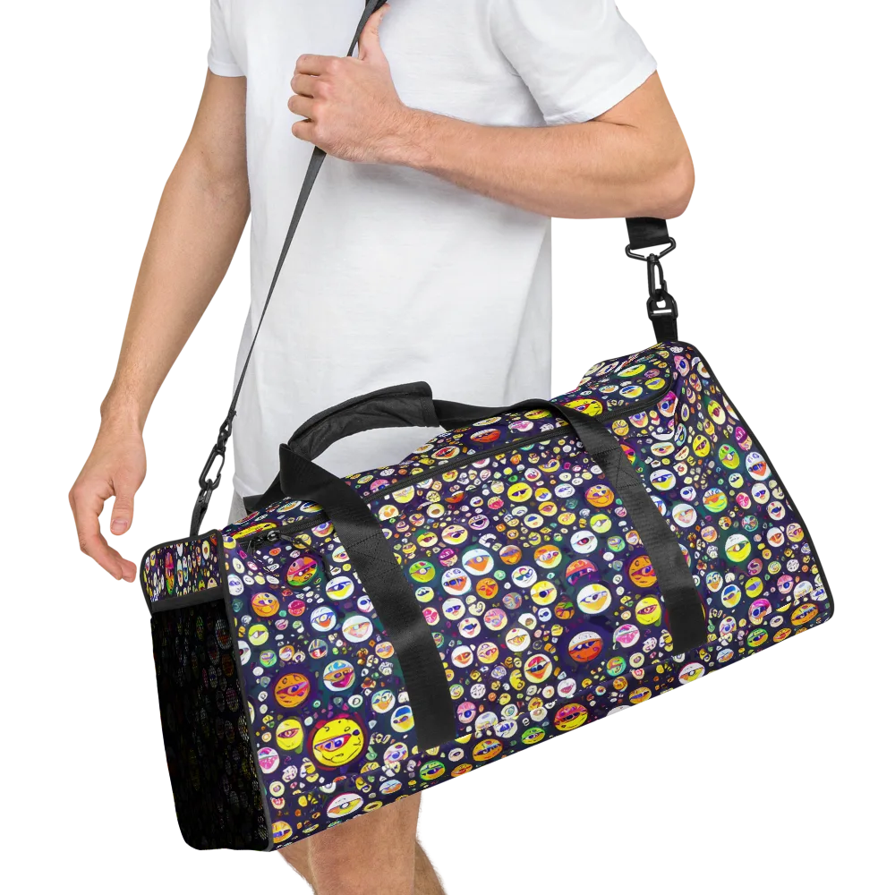 Whimsical Eyescape on Duffle Bag — Right Front