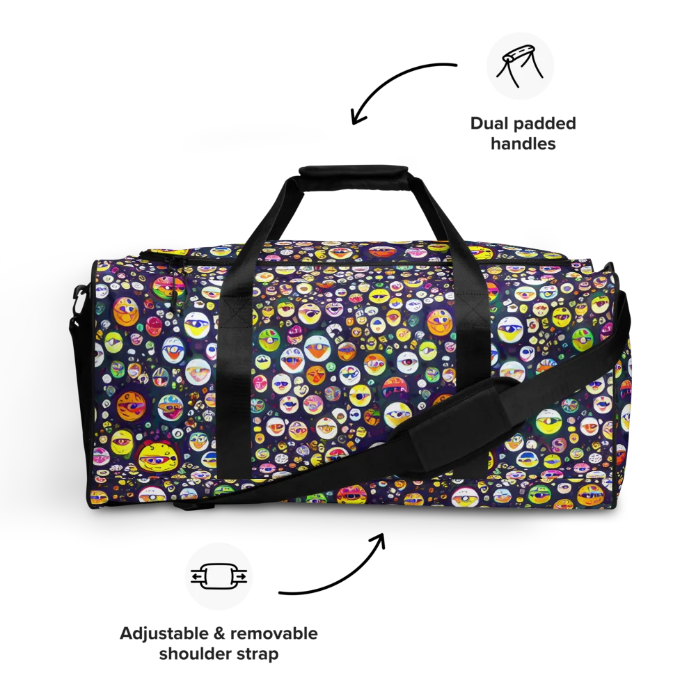 Whimsical Eyescape on Duffle Bag — Front