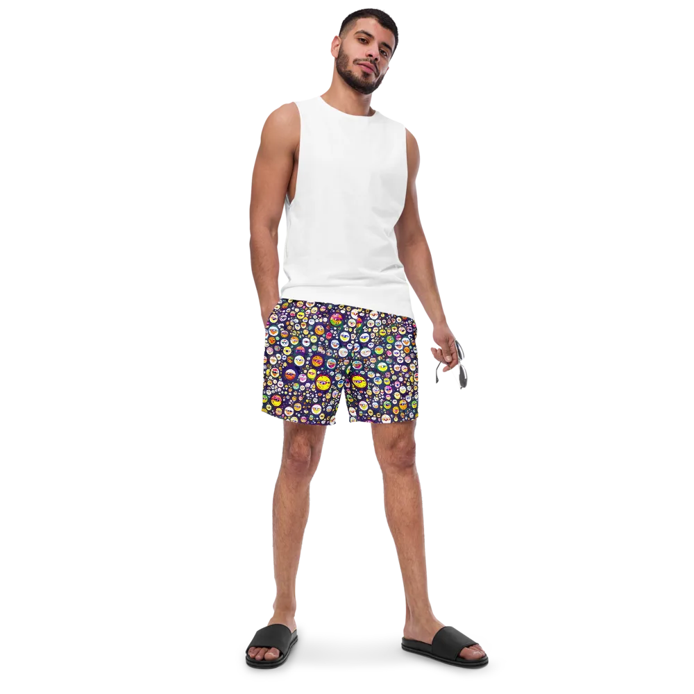Whimsical Eyescape on Swim Trunks — Front