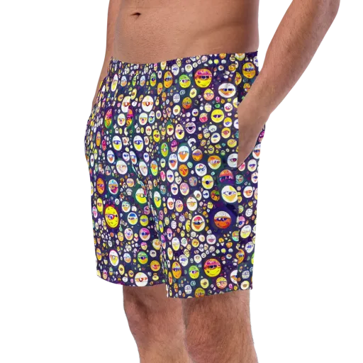 Whimsical Eyescape on a Swim Trunks