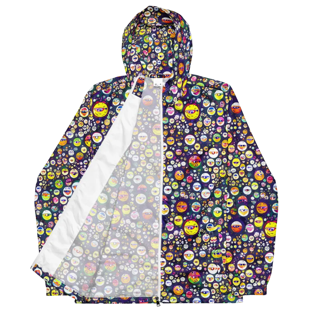 Whimsical Eyescape on Men's Windbreaker — Front