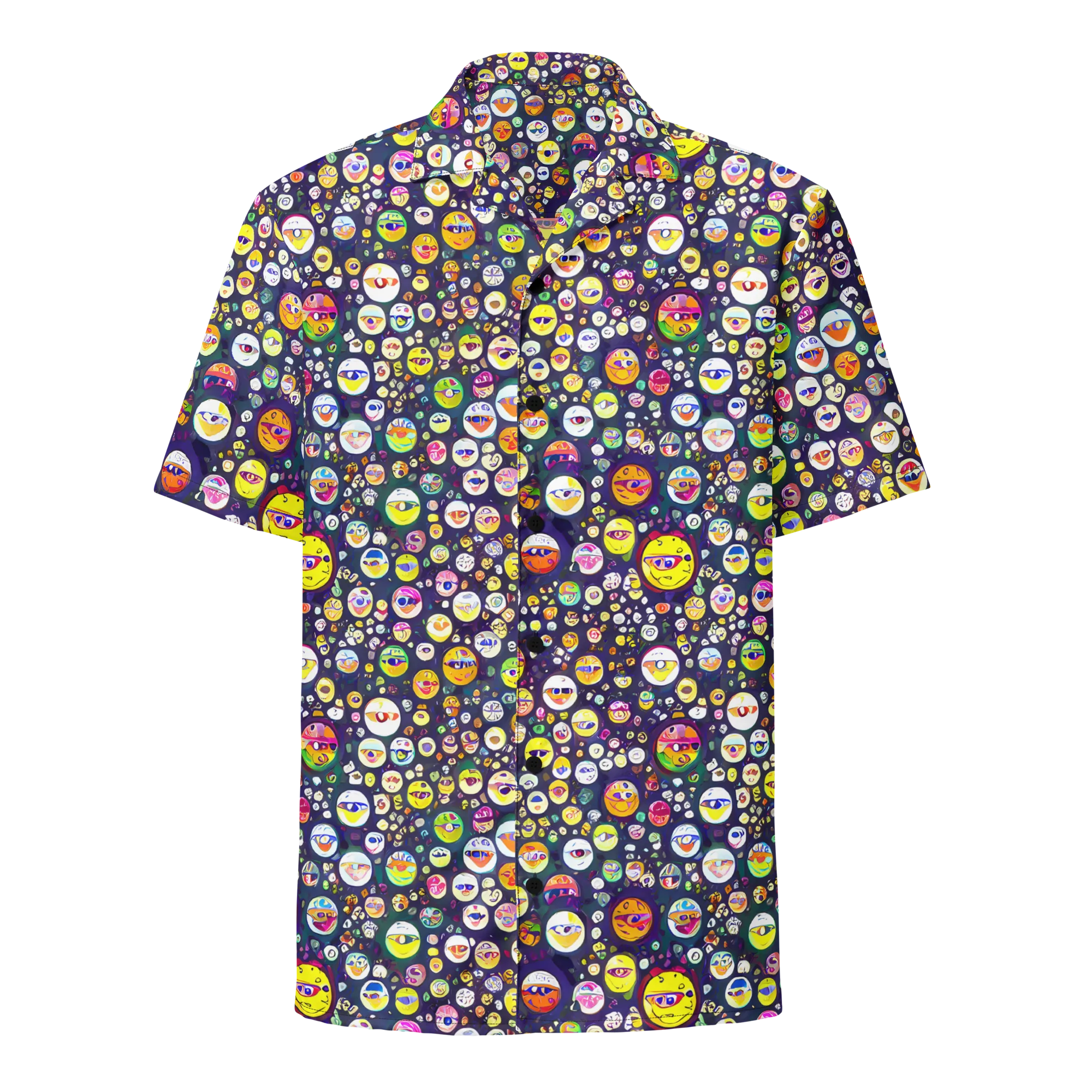 Whimsical Eyescape on Button Shirt — Front