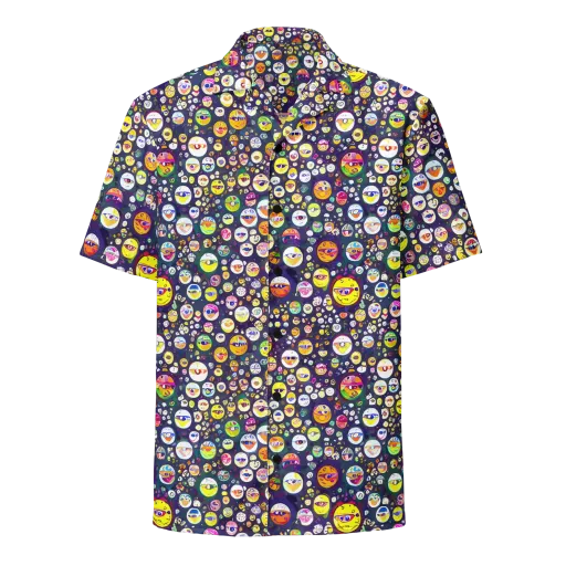 Whimsical Eyescape on a Button Shirt