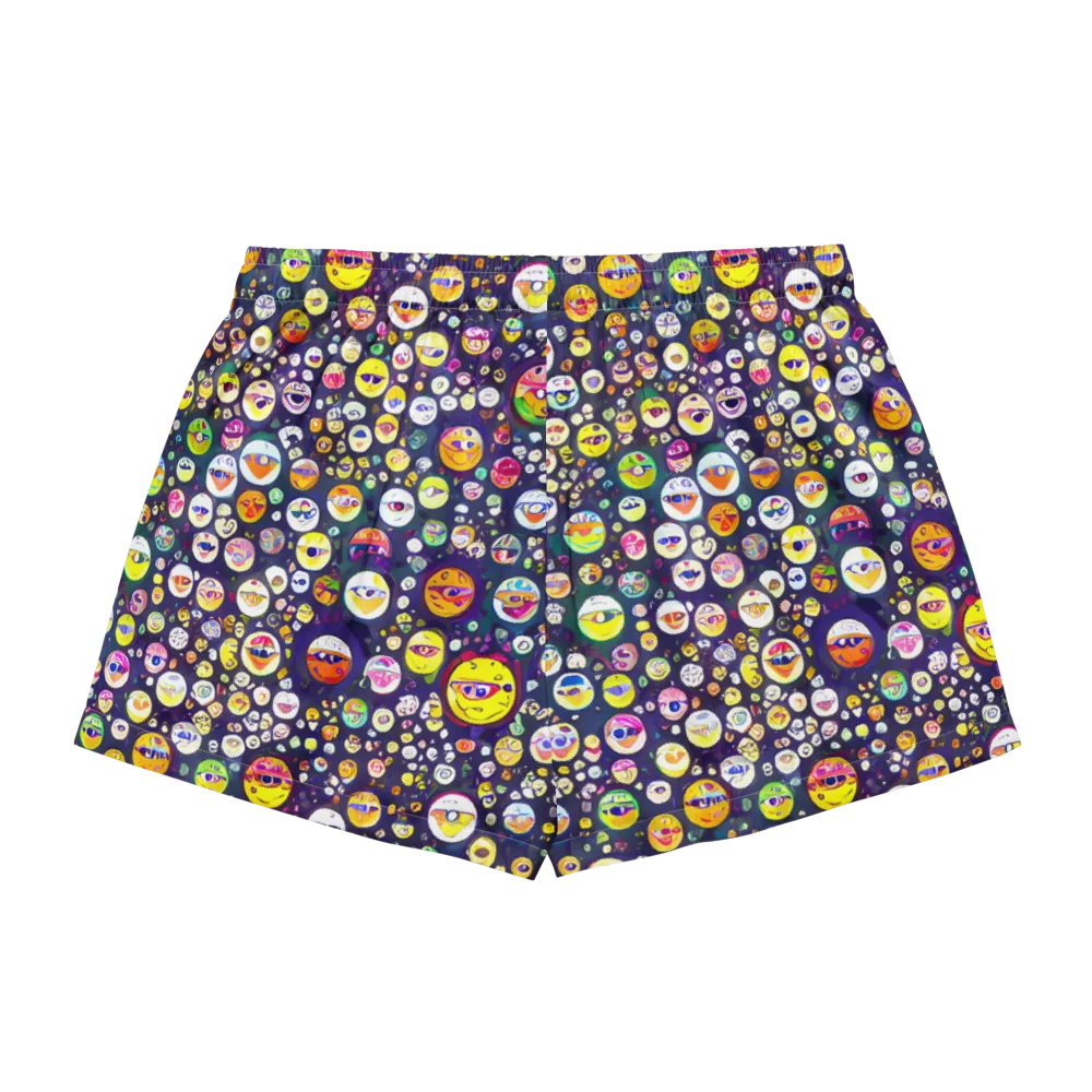 Whimsical Eyescape on Women's Pajama Shorts — Back