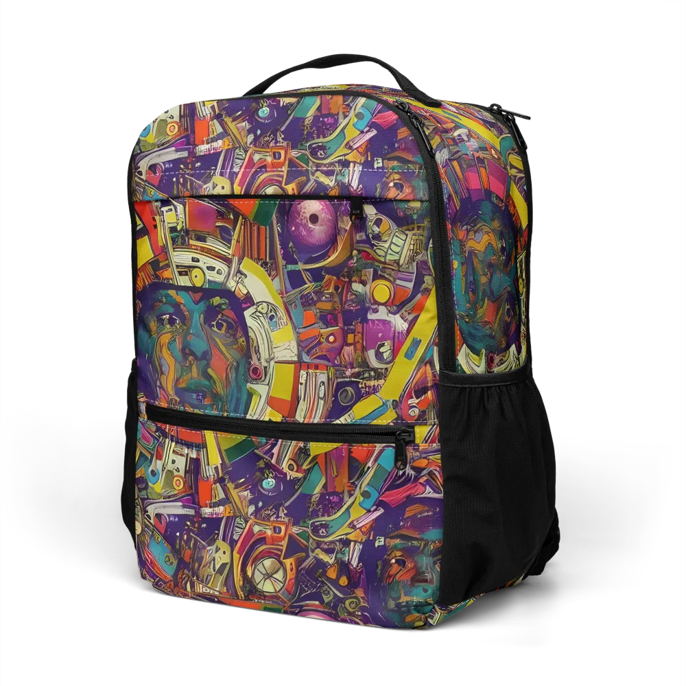 Cosmic Collage on Utility Backpack — Left Front