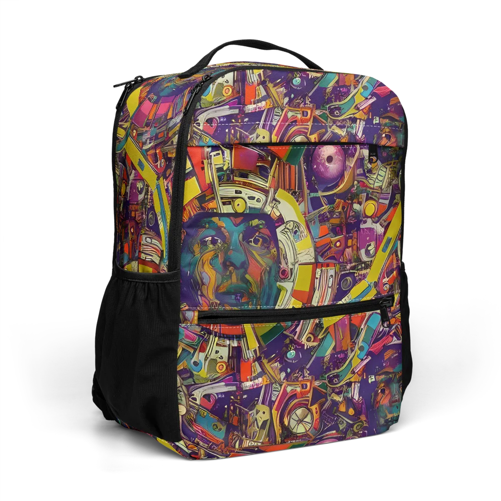 Cosmic Collage on Utility Backpack — Right Front