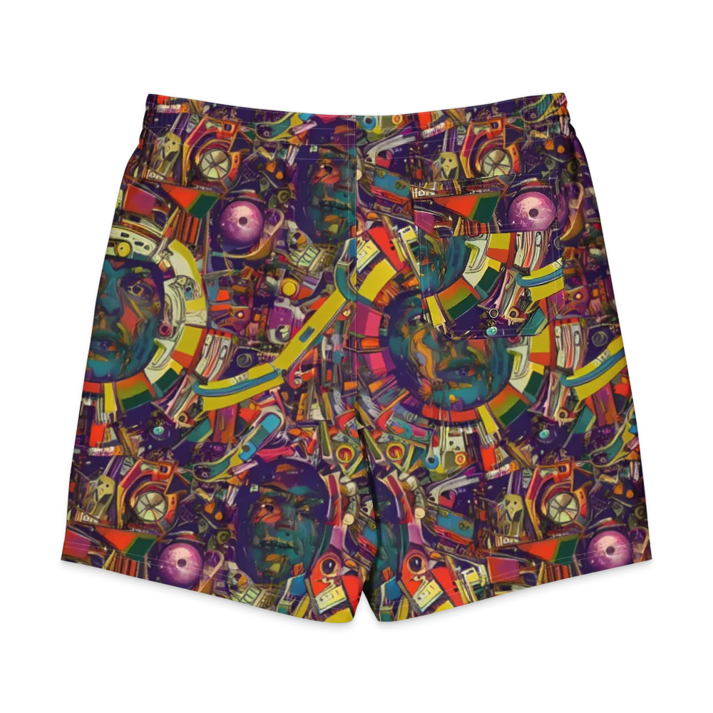 Cosmic Collage on Men's Board Shorts — Back