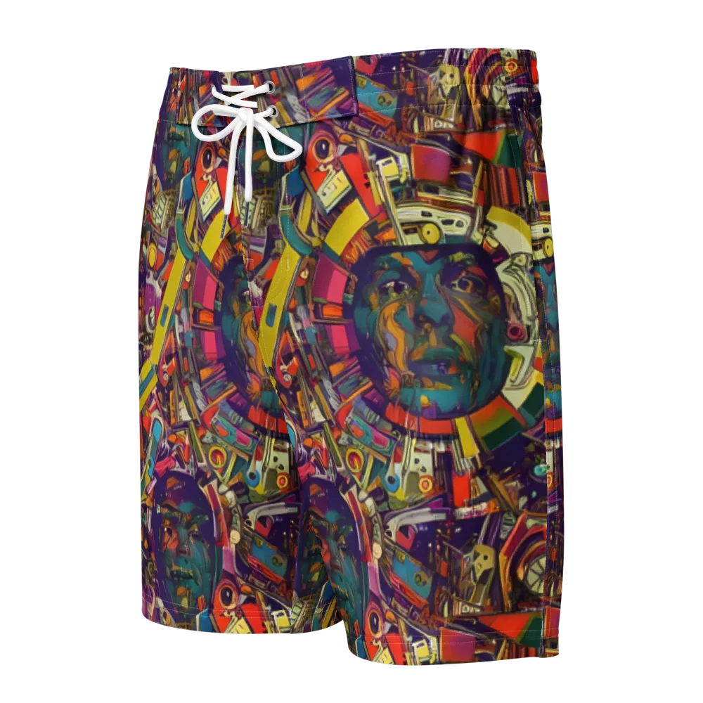 Cosmic Collage on Men's Board Shorts — Front