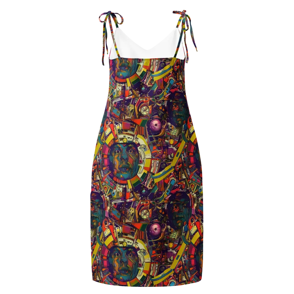 Cosmic Collage on Slip Dress — Back