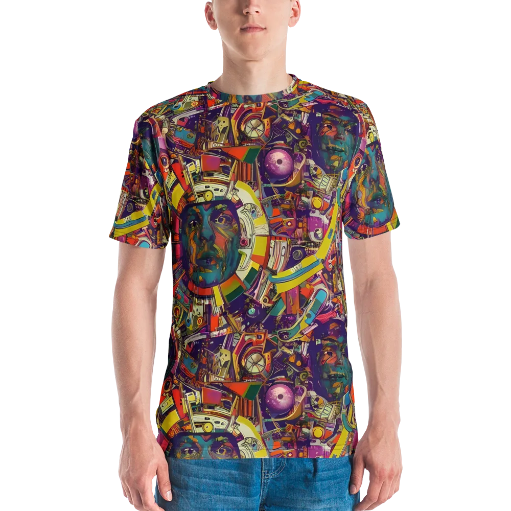 Cosmic Collage on Men's Crew Neck T-Shirt — Front