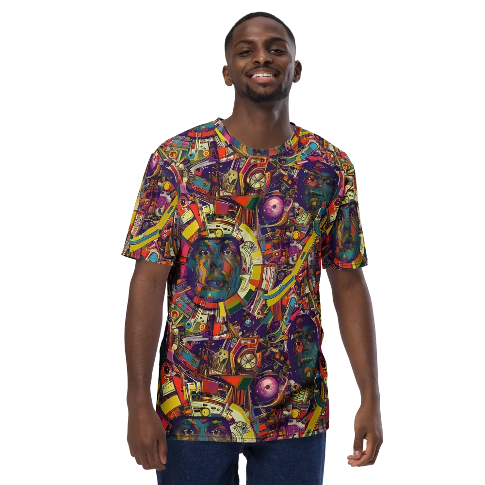 Cosmic Collage on Men's Crew Neck T-Shirt — Front