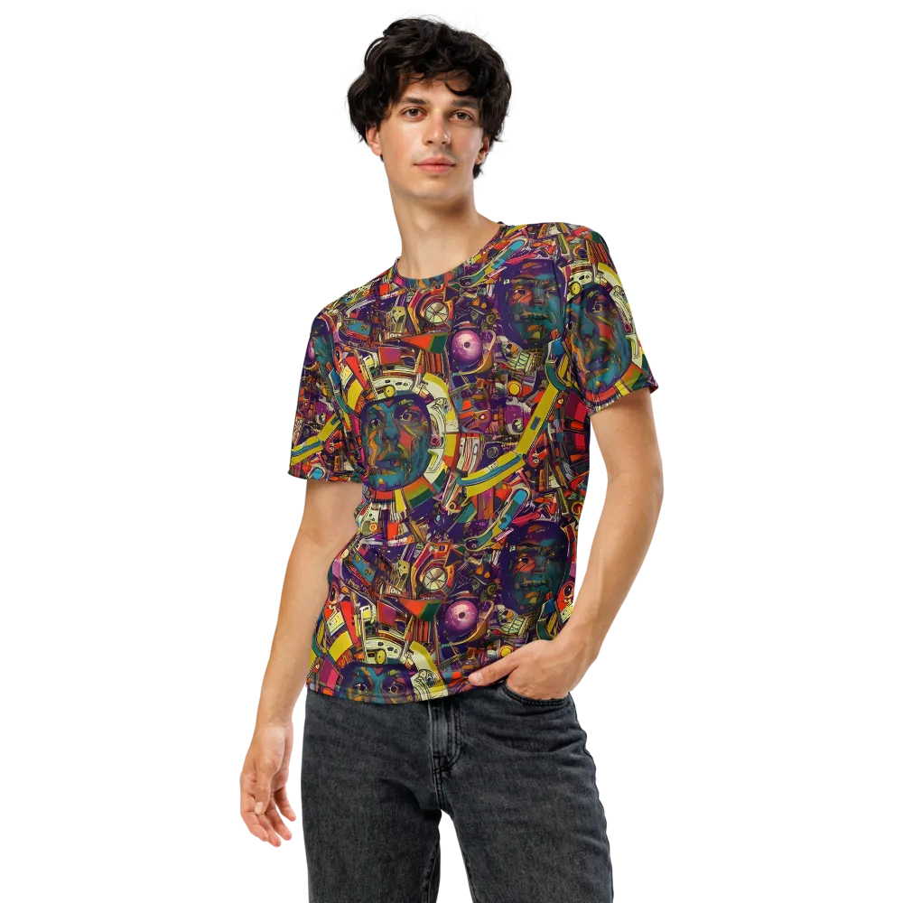 Cosmic Collage on Men's Crew Neck T-Shirt — Front