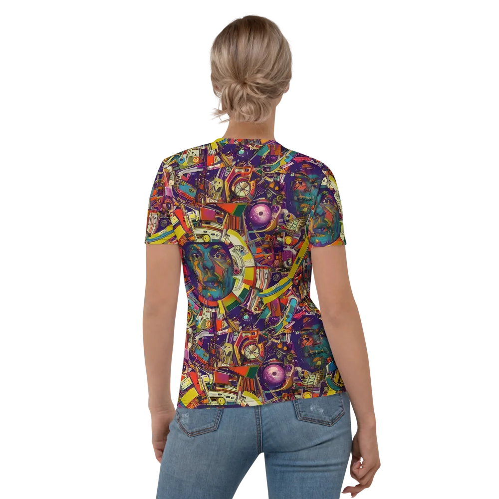 Cosmic Collage on Women's Crew Neck T-Shirt — Back