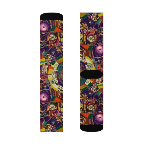 Cosmic Collage on a Socks