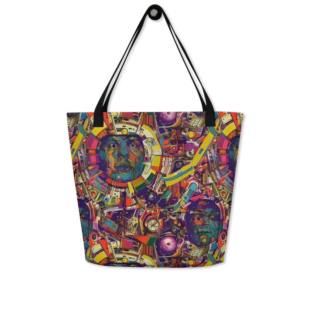 Cosmic Collage on Large Tote Bag W/ Pocket — Front