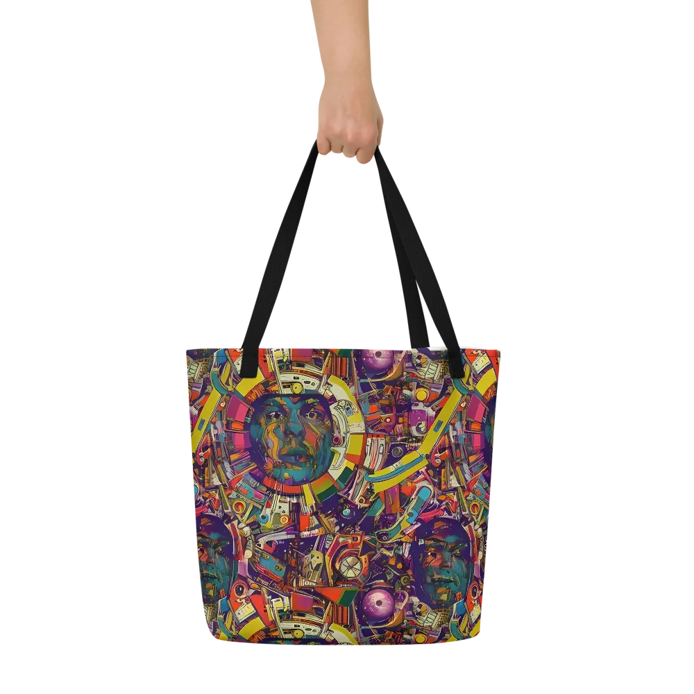 Cosmic Collage on Large Tote Bag W/ Pocket — Front