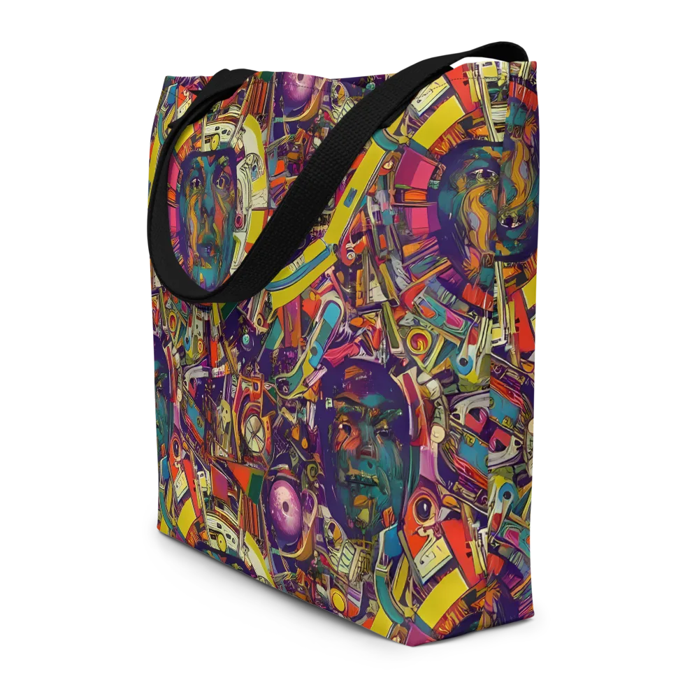 Cosmic Collage on Large Tote Bag W/ Pocket — Front