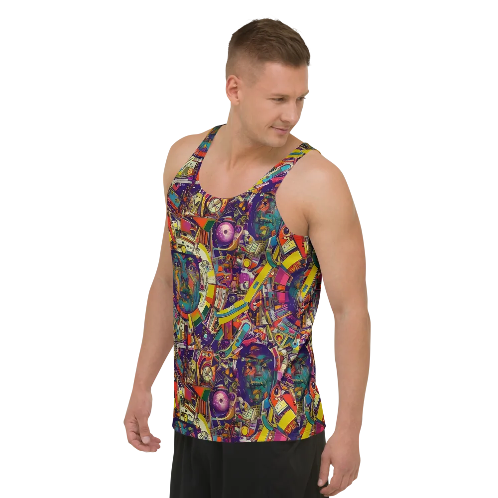 Cosmic Collage on Men's Tank Top — Left Front