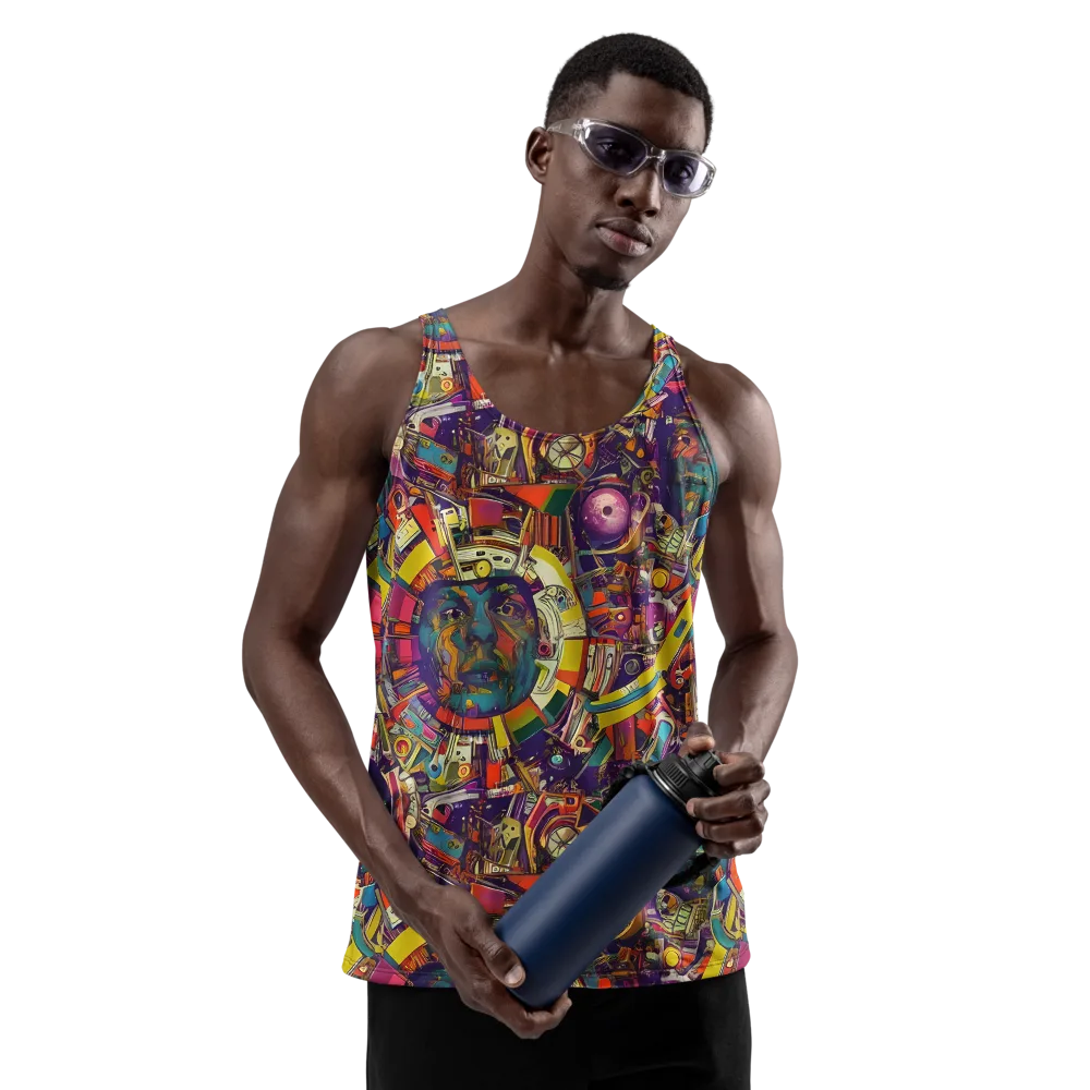 Cosmic Collage on Men's Tank Top — Front