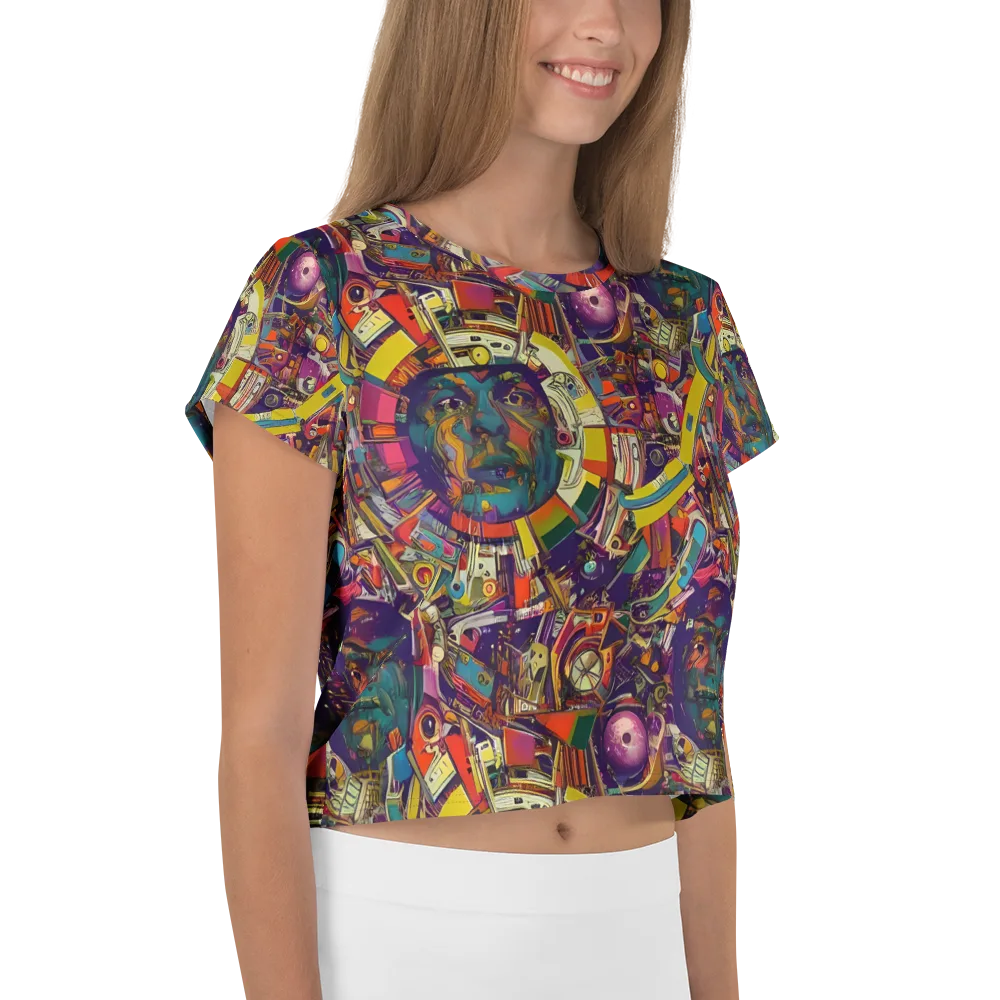 Cosmic Collage on Crop Tee — Right