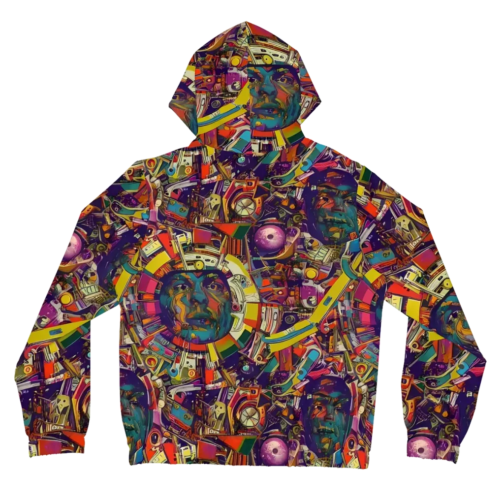 Cosmic Collage on Women's Full-Zip Hoodie — Back