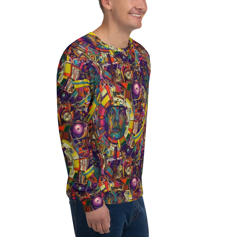 Cosmic Collage on Sweatshirt — Right Front