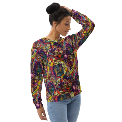 Cosmic Collage on a Sweatshirt
