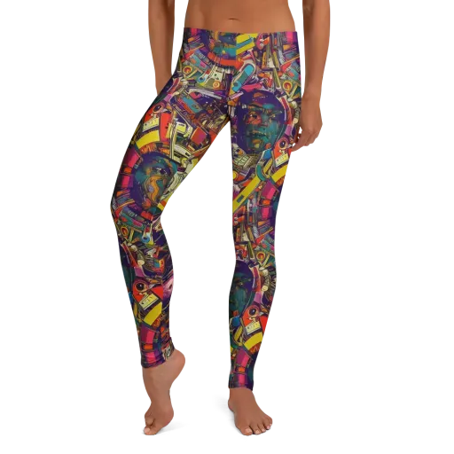 Cosmic Collage on a Leggings