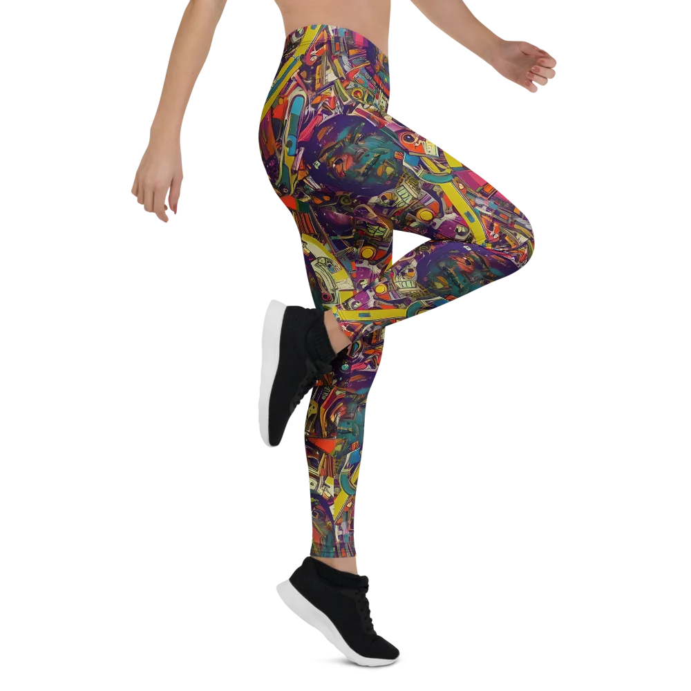 Cosmic Collage on Leggings — Right
