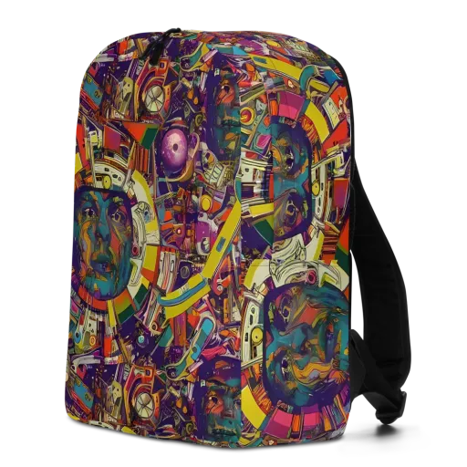 Cosmic Collage on a Minimalist Backpack