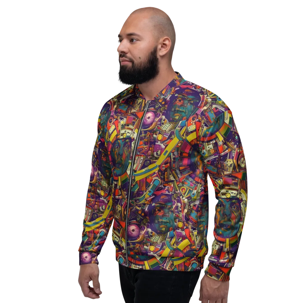 Cosmic Collage on Bomber Jacket — Left