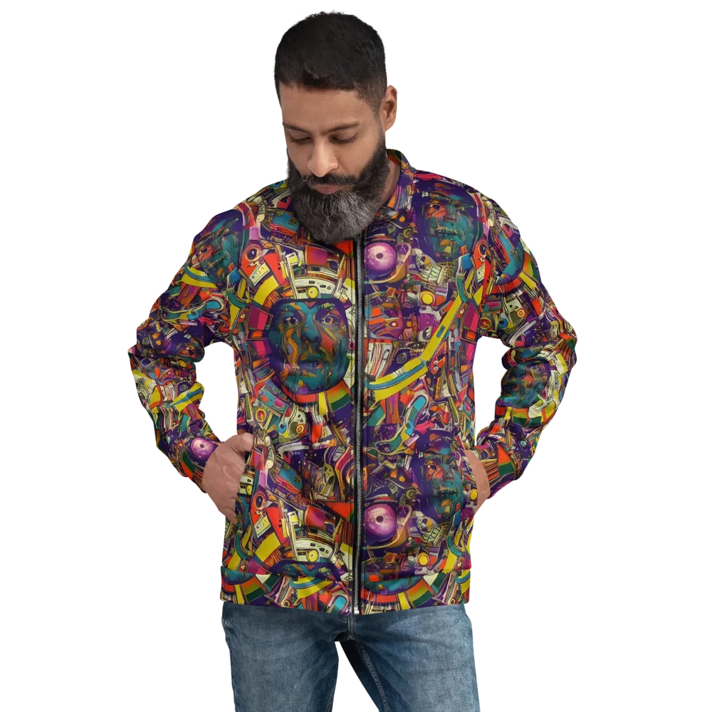Cosmic Collage on Bomber Jacket — Front