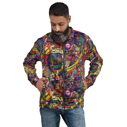 Cosmic Collage on a Bomber Jacket