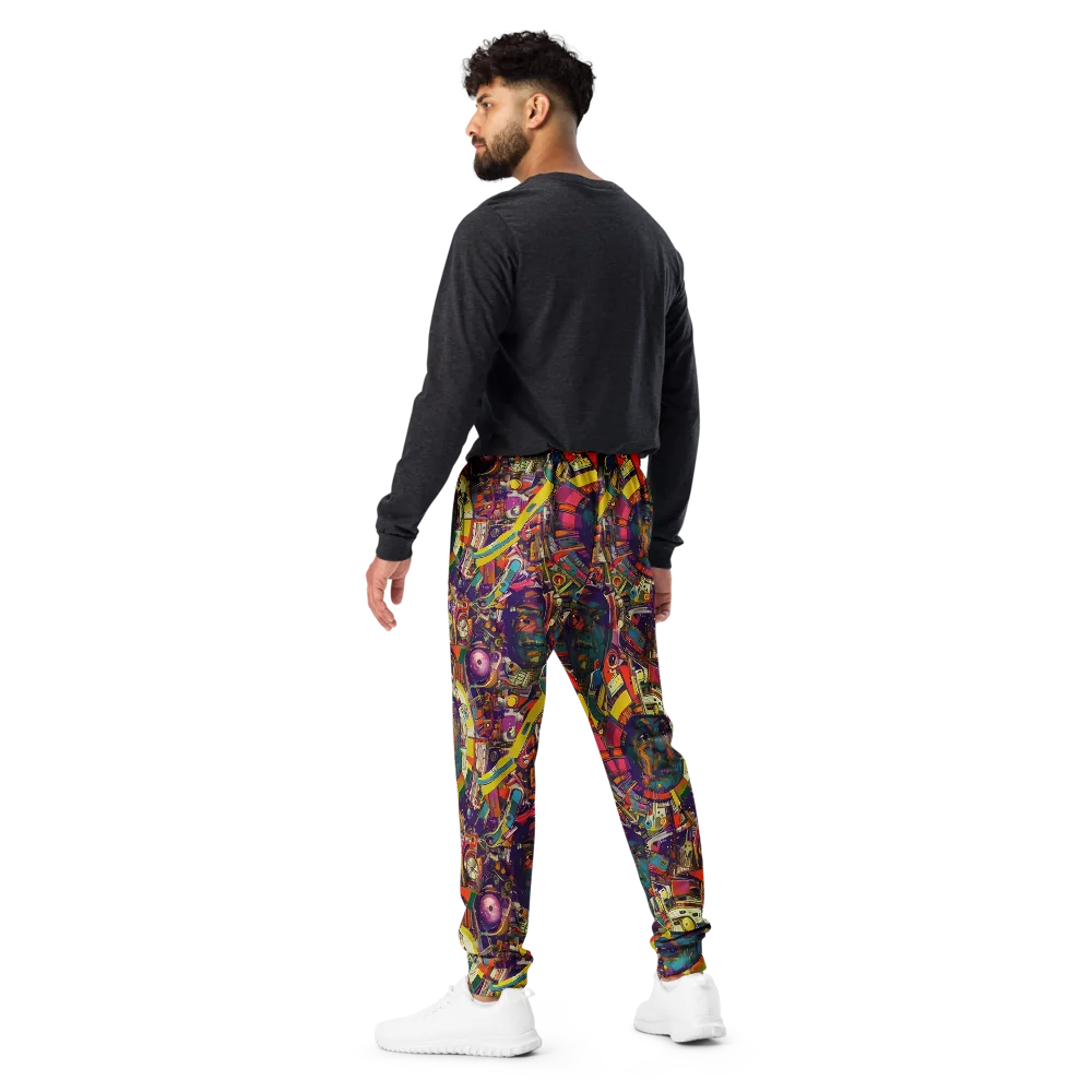 Cosmic Collage on Men's Joggers — Back